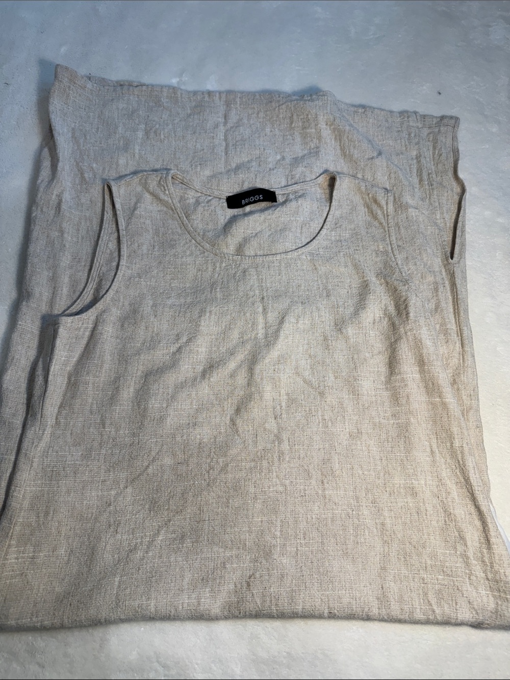 Briggs beige/cream summer weight sheath dress w/pockets. 8ish…